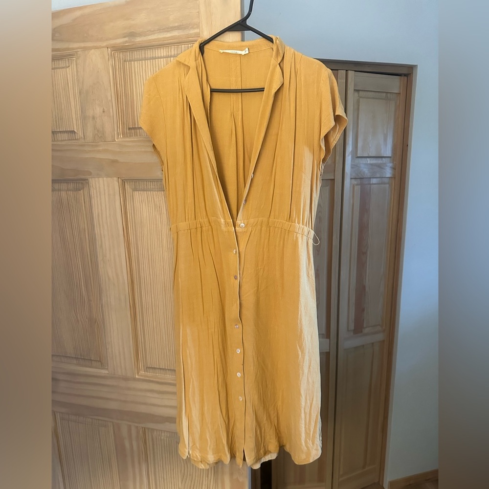 Mustard midi dress